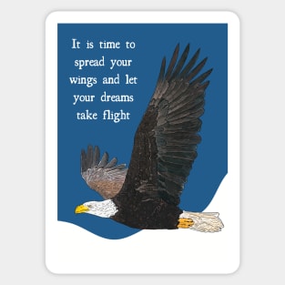 New Adventure Optimism Bald Eagle Sticker